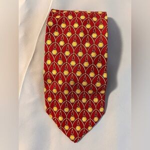Paolo Gucci Men's Classic Silk Neck Tie Italian Designer Vintage‎ Red & Yellow